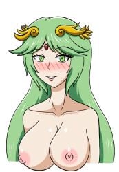 1girls female green_hair kid_icarus long_hair mk_01 nintendo palutena white_skin