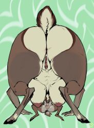 absurd_res anthro anus ass balls barely_visible_anus big_breasts big_butt breasts butt_focus deer duo fellatio female genitals hi_res huge_butt male male/female mammal nipples oral penile penis pussy sex size_difference thick_thighs twistedxfurr