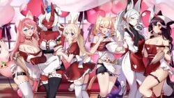 akumi animated black_hair blonde_hair blue_eyes bunny_ears bunny_girl bunny_tail cat_ears cat_tail catgirl dog_ears dog_girl dog_tail dya_rikku_(vtuber) face_markings fox_ears fox_tail momotexx_(vtuber) mp4 no_sound oni oni_horns pink_hair red_eyes scars squchan_(vtuber) tagme valentine's_day video virtual_youtuber vyugen white_eyes white_hair wolf_ears wolf_tail yellow_eyes yenko yuniiho_(character)