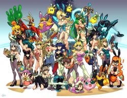 19girls 6+girls a_link_between_worlds a_link_to_the_past adapted_costume alex_ahad alternate_costume alternate_version_available animal_crossing animal_ears anthro arm_cannon armored_dark_samus ass back_tattoo backless_leotard balloon banjo-kazooie bayonetta bayonetta_(character) bayonetta_2 beak bent_over bird blonde_hair blue_eyes book breasts bunny_day bunny_ears bunny_girl bunnysuit byleth_(fire_emblem) byleth_(fire_emblem)_(female) carrot_(mario) cleavage clothed_pokemon clothing commentary corrin_(fire_emblem) corrin_(fire_emblem)_(female) cosplay_pikachu crossover dark_samus doubutsu_no_mori english_commentary everyone fake_animal_ears fake_tail falchion_(fire_emblem) feet female female_only fire_emblem fire_emblem:_three_houses fire_emblem_awakening fire_emblem_fates fire_emblem_heroes glasses glowing group gun hartman_hips helmet high_heels highres hips hourglass_figure ice_climber inkling inkling_girl isabelle_(animal_crossing) jigglypuff kazooie kid_icarus kid_icarus_uprising leaning_forward leotard levin_sword looking_at_viewer lucina_(fire_emblem) lucina_(spring)_(fire_emblem) luma mario_(series) mask metroid metroid_(creature) metroid_prime mole mole_under_mouth multiple_girls nana_(ice_climber) nintendo ocarina_of_time open_mouth palutena pantyhose pikachu pikachu_libre playboy_bunny pokemon pokemon_(species) princess_daisy princess_peach princess_rosalina princess_zelda rabbit_ears rabbit_tail robin_(fire_emblem) robin_(fire_emblem)_(female) samus_aran sheik shizue_(doubutsu_no_mori) smile splatoon splatoon_(series) staff strapless strapless_leotard super_mario_bros. super_mario_galaxy super_mario_land_2 super_smash_bros. super_smash_bros._ultimate sword sword_of_the_creator tail tattoo the_legend_of_zelda the_legend_of_zelda:_ocarina_of_time thighhighs toeless_legwear toes turban villager_(animal_crossing) weapon wendy_o._koopa wide_hips wii_fit wii_fit_trainer wii_fit_trainer_(female) zelda_(a_link_between_worlds) zelda_(a_link_to_the_past)