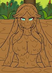 breasts completely_naked completely_nude covered_in_mud dirty dirty_girl female female_only kid_icarus mud muddy naked nintendo nipples nude palutena redguy7 solo