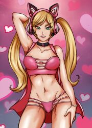 alluring bandai_namco commission commission_art deviantart female full_body happy_valentine hentai-foundry kyunamaori lingerie looking_at_viewer lucky_chloe namco namco_bandai solo teen teenager tekken tekken_7 valentine's_day young