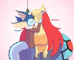 1girls anthro anthrofied big_breasts breasts chubby chubby_female eeveelution female furry green_eyes long_hair long_tail mila_(snackbunnii) milotic pokémon_(species) pokemon red_hair snackbunnii solo tagme tail tailfin vaporeon