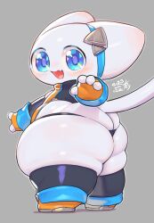 adorable alien ass ass_cleavage big_ass big_butt blue_eyes blush bubble_ass bubble_butt butt_crack cute cute_face fat_ass fat_butt female female_only hd huge_ass huge_butt keyhat_tk10 looking_at_viewer looking_back massive_ass massive_butt plump_ass shortstack smile smiling smiling_at_viewer solo solo_female tail thick_ass thick_butt tight_clothing tight_fit tiril_(keyhat_tk10) waving waving_at_viewer waving_hand white_body white_skin