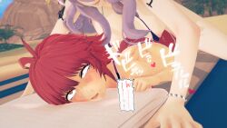 1futa 1girls 3d ahe_gao ambiguous_penetration beach camilla_(fire_emblem) crippplingdepression doggy_style drooling eyes_rolling_back fire_emblem fire_emblem_fates fucked_silly futa_on_female futadom futanari grabbing_pillow hinoka_(fire_emblem) intersex koikatsu public public_sex purple_hair red_hair self_upload sfx swimsuit
