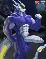 1boy abs ancient_pokemon anthro artist_name balls biceps big_balls big_muscles big_penis bodily_fluids digital_media_(artwork) dragon dripping e-zoid erection flexing flexing_bicep future_pokemon genital_fluids genitals hi_res huge_ass huge_cock humanoid_genitalia humanoid_penis leaking_precum legendary_pokémon looking_at_viewer male male_only miraidon muscular muscular_anthro muscular_male muscular_thighs naked nintendo nipples nude paradox_pokemon patreon patreon_logo patreon_username pecs penis pokémon_(species) pokemon pokemon_sv pose precum precum_drip precum_string serratus signature solo tagme triceps ultimate_mode_miraidon vein veiny_penis