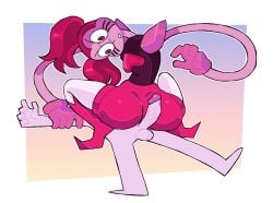 1girls cartoon_network crushtrap female flexible gem_(species) pink_eyes pink_hair spinel_(steven_universe) steven_universe stretchy tagme