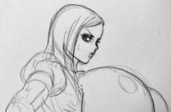 1girls alice_(madness_returns) alice_in_wonderland alice_liddell alice_madness_returns american_mcgee's_alice pencil pencil_(artwork) pouty_lips skellyjacks1 solo tagme