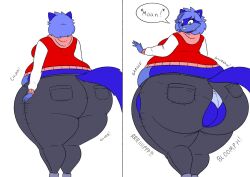 big_ass big_breasts blueberry_inflation breasts bubble_butt female frisk_lk furry huge_ass lj_caffie tagme thick_thighs wide_hips