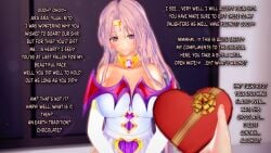 1boy 1girls 2koma 3d bare_shoulders breasts chocolate collarbone dress english_text female female_focus gift heart indoors large_breasts looking_at_viewer male male_pov mature mature_female milf pink_eyes pink_hair pov sephie_michaela_deviluke shoulders smile solo_focus text to_love-ru v-kris valentine valentine's_day window yuuki_rito