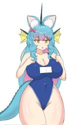 big_breasts breasts chessieporeon chessivt owozu swimwear tagme thick_thighs vaporeon virtual_youtuber