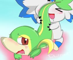 clyndemoon crossover culumon digimon digimon_(species) digimon_tamers pokemon pokemon_(species) snivy