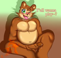 anthro balls bear belly big_arms big_belly big_body big_muscles big_pecs blush bodily_fluids breath brown_balls brown_body brown_fur brown_glans brown_hair brown_penis countershade_face countershade_torso countershading dripping drooling drooling_tongue english_text feet five_nights_at_freddy's freddy_fazbear's_pizzeria_simulator fur genital_fluids genitals glans green_eyes hair hi_res humanoid_feet humanoid_genitalia humanoid_penis jflare205 leaking leaking_precum looking_at_viewer male male_only mammal musclegut muscular muscular_anthro muscular_male navel nedd_bear nipples one_eye_closed panting pecs penis plantigrade precum precum_drip precum_on_penis precum_on_self precum_string presenting presenting_penis saliva scottgames short_hair simple_background smile solo solo_focus tan_balls tan_body tan_fur tan_glans tan_nipples tan_penis text thick_penis thick_thighs tongue tongue_out ursine vein veiny_penis