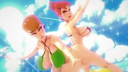 2girls 3d 3d_(artwork) ass big_ass big_breasts big_butt breasts cleavage crossover duo female female_only foster's_home_for_imaginary_friends frankie_foster illusion_soft koikatsu koikatu pixiv redhead sideboob straight_hair sun_light the_fairly_oddparents vicky_(fairly_odd_parents) voice_actor_connection