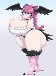 big_ass big_breasts big_butt harpy huge_breasts luditima thick_thighs wings