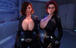 2girls 3d 3d_(artwork) alternate_breast_size avengers avengers:_age_of_ultron avengers:_endgame big_ass big_breasts black_widow_(marvel) bodysuit breasts breasts_bigger_than_head bust busty cleavage curvy dark_hair female female_only fit fit_female giant_breasts hair hair_over_one_eye hero heroine hips hourglass_figure huge_ass huge_breasts human human_only large_ass large_breasts legs light-skinned_female light_skin lips marvel marvel_cinematic_universe natasha_romanoff piercing red_hair s.h.i.e.l.d. scarlett_johansson spy superheroine thick thick_thighs thighs top_heavy unzipped unzipped_bodysuit upper_body vaako voluptuous waist wide_hips