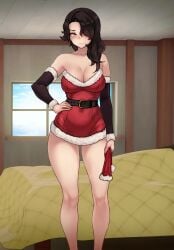 1girls animated bluefield breasts christmas cinder_fall cleavage female female_only hand_on_hip heels high_heels no_sound rwby santa_costume santa_hat segal03 shorter_than_10_seconds shorter_than_30_seconds solo standing tagme video