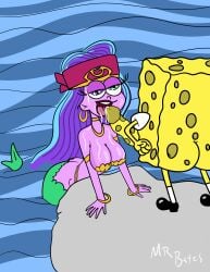 big_breasts cum_on_breasts cum_on_face madame_kassandra mermaid sea_sponge smooth_skin spongebob_squarepants spongebob_squarepants:_the_cosmic_shake_(game) spongebob_squarepants_(character) tagme unseen_male_face