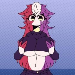 big_breasts clothing countryhumans countryhumans_girl countryhumans_oc fevie_(markai_cat) humanoid lowres markai_cat original yellow_eyes