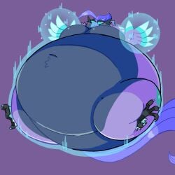 big_breasts breasts female galarian_articuno galarian_form inflation pokemon spherical_inflation sunken_head sunken_limbs wolf_argentite