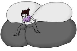 1girls allstarman ass_bigger_than_body ass_built_separately ass_cleavage ass_expansion brown_hair butt_crack fat gigantic_ass huge_ass hyper hyper_ass jaiden jaiden_animations massive_ass meat_wall_(body_type)