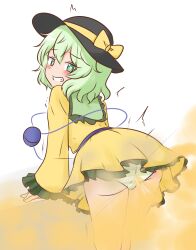 fart fart_cloud koishi_komeiji touhou upskirt visible_panties water_noodle