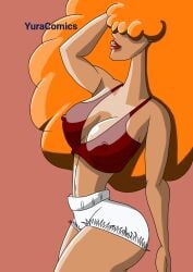 big_ass big_breasts big_butt ginger_hair powerpuff_girls sara_bellum secretary shorts yuracomics