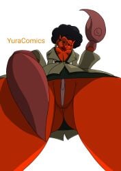 big_ass black_hair dress full_color him milf nipples powerpuff_girls pussy red_skin white_background yuracomics