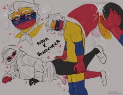 2boys anal_sex countryhumans gay male male/male male_only rodenn_mmdisimo syria_(countryhumans) venezuela_(countryhumans) yaoi