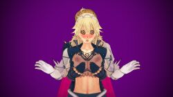 1boy 1girls @_@ alternate_breast_size bare_midriff big_breasts blonde_hair blush bra breast_grab breasts cleavage double_breast_grab embarrassed female female_focus fire_emblem fire_emblem_fates gloves grabbing_from_behind groping hamma_hamma heavy_blush large_breasts long_hair male midriff molestation nintendo open_mouth see-through shocked siegbert_(fire_emblem) soleil_(fire_emblem) solo_focus straight sweat swirly_eyes underwear