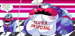 2d 2d_(artwork) 2d_artwork big_breasts breasts fat five_nights_at_freddy's five_nights_at_freddy's:_security_breach fnaf huge_breasts mad_n_evil morbidly_obese morbidly_obese_female roxanne_wolf_(fnaf) scottgames steel_wool_studios