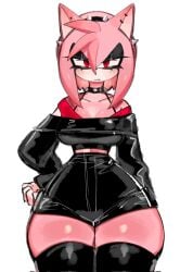 1girls amy_rose anthro anthro_only big_breasts breasts chiken collar curvaceous curves curvy curvy_body curvy_female curvy_figure curvy_hips female female_only furry goth goth_girl gothic hairbow huge_thighs large_thighs makeup pink_body red_eyes revealing_clothes sega sonic_(series) sonic_the_hedgehog_(series) spiked_choker spiked_collar spiked_hair_accessory spiked_hair_ornament thick thick_thighs thighhighs thighs tight_clothing usa37107692