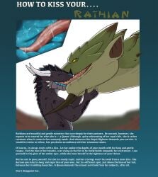 capcom dragon female feral kissing male male/female monster_hunter rathian scalie size_difference tallion text_bubble