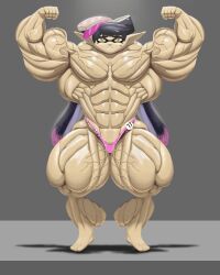 adleto barefoot callie_(splatoon) feet flexing hyper hyper_muscles muscle muscles muscular muscular_arms muscular_female muscular_thighs nintendo nude nude_female splatoon