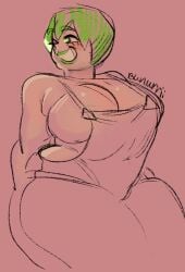 1girls 2022 alternate_ass_size alternate_body_type alternate_breast_size artist_name artist_signature ass big_ass big_thighs breasts bugurrii bunurrii clothed clothed_female enormous_ass enormous_butt enormous_thighs female female_focus female_human female_only foo_fighters green_eyes green_hair green_lipstick green_pupils huge_ass huge_breasts huge_thighs human human_only jojo's_bizarre_adventure large_ass large_breasts large_thighs looking_away looking_back massive_ass massive_butt massive_thighs one_eye_closed overalls partially_colored red_cheeks short_hair simple_background sketch smile smiley_face smiling stone_ocean thick thick_ass thick_thighs thighs white_body white_skin