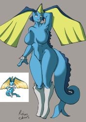 anthro anthrofied big_breasts breasts eeveelution featureless_breasts featureless_crotch female female_only fusion lopunny nintendo pokemon pokemon_(species) robo_caius solo thick_thighs vaporeon vaporunny wide_hips