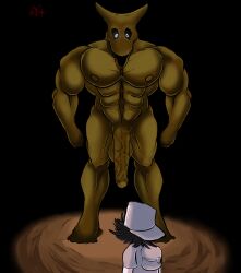 anthro athan_the_monster balls big_muscles big_penis creepypasta duo foreskin friday_night_funkin friday_night_funkin_mod futanari generation_1_pokemon genitals grey_(hypnos_lullaby) hi_res huge_muscles human humanoid_genitalia hypno hypno_(pokemon) hypnos_lullaby larger_male male male/male mammal modding_(gaming) muscular muscular_male nintendo open_mouth pecs penis pokemon pokemon_(species) rule_63 shinto shinto_(fnf_mod) simple_background size_difference vein veiny_penis vs._hypno's_lullaby_(fnf_mod) white_eyes yellow_body