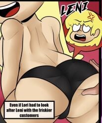 ass ass_grab big_ass bubble_butt butt_grab comic curvaceous dancer dubious_consent dumptruck_ass fat_ass_teen female grabbing_ass leni_loud lori_loud panties stripper teen_stripper teenage_girl teenager the_loud_house voluptuous_teen zaicomaster14