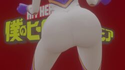 1girls 3d animated ass ass_focus ass_shake blonde_hair bodysuit female female_only from_behind gloves huge_ass kishi long_hair mount_lady my_hero_academia skin_tight solo solo_female tagme very_long_hair video yuu_takeyama