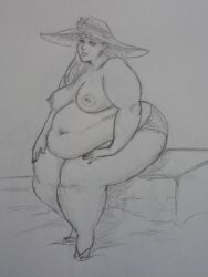 bbw big_belly breasts fat_woman huge_ass ray_norr solo_female sun_hat thick_thighs