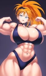 ai_generated big_ass big_breasts big_nipples captain_mizuki giant_breasts hips massive_breasts muscles muscular_female one-punch_man solo solo_female thick_hips