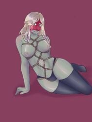 1girls belarus_(countryhumans) big_breasts blonde_hair countryhumans countryhumans_girl exposed_breasts lingerie long_hair simple_background stockings