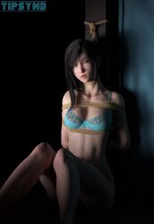 3d bondage final_fantasy final_fantasy_vii kidnapped rope rope_bondage tied_up tifa_lockhart tipsynd underwear