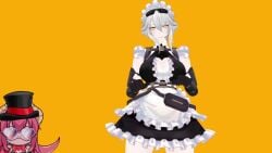 1girls 3d animated big_breasts boob_window cleavage cleavage_cutout dance fan_mascot_(vtuber) female female_focus female_only french_maid gecko gecko_(zentreya) gun heart_boob_window heart_cutout longer_than_30_seconds maid maid_headdress meme mp4 music official official_art sad_cat_dance screen_capture screencap short_hair short_skirt sound sunglasses sunglasses_on_head tagme thick_thighs thighhighs video virtual_youtuber vshojo white_hair yellow_eyes youtube zentreya