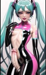 1futa ai_generated anal anal_sex anime big_penis blue_hair bodysuit catsuit erect_nipples erect_penis erection eye_contact eyeshadow female futa_only futanari generic_ai_face hatsune_miku haughty_face haughty_smile human human_only latex latex_bodysuit latex_catsuit latex_gloves light-skinned_futanari light_skin lipstick makeup nai_diffusion oiled_skin peeking_nipple penis shiny_clothes shiny_skin small_breasts solo stable_diffusion standing sweat sweaty tight_clothing vocaloid weird_penis