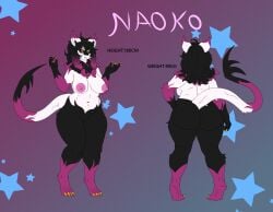 absurd_res anthro ass bat big_breasts big_butt black_body black_fur black_hair black_sclera breasts chest_tuft colored_nails fangs female fur genitals hair hi_res mammal multicolored_hair nails naoko_(zortrex) nipples pink_body pink_fur pink_hair pink_nipples sagging_breasts slightly_chubby slightly_chubby_female solo spikes spikes_(anatomy) teeth tuft two_tone_hair vulva white_body white_fur yellow_eyes yellow_nails zortrex