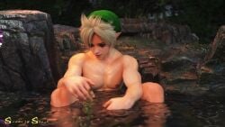3d animated bath boy elf elf_male human human_male human_only hylian light-skinned_male light_skin link male male_focus male_only moonpool muscular nintendo no_sound panavision solo solo_male tagme the_legend_of_zelda twink video water