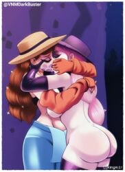 ai_generated animated female kiss_mark kissing mavis_(hay_day) squad_busters tagme video