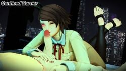 1boy 1girls 3d atlus cfnm clothed_female_nude_male confinedburn feet female kissing kissing_penis laying_on_bed male megami_tensei only_one_naked penis_on_face penis_on_lips sega shin_megami_tensei shin_megami_tensei_v shin_megami_tensei_v:_vengeance stirrup_legwear stirrup_socks unseen_male_face yoko_hiromine