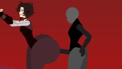 animated ass_jiggle big_ass bouncing_ass looping_animation male/female ruby_rose rwby